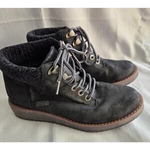 Blowfish Malibu Comet Lace Up Black Bootie Woman's Size 8.5
